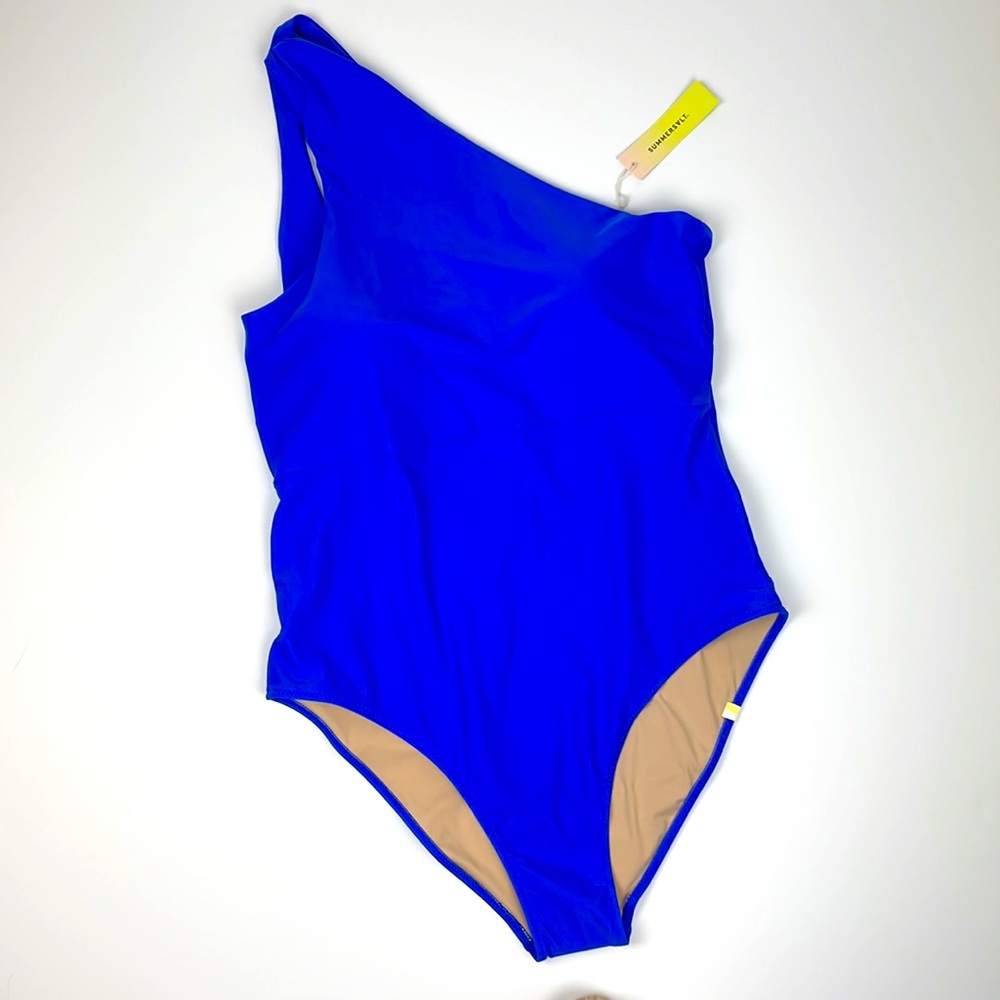 Summersalt One-Shoulder Blue One Piece